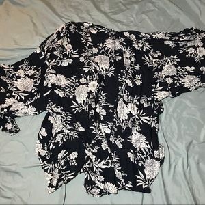 Sheer Kimono With 3 Quarter Sleeves